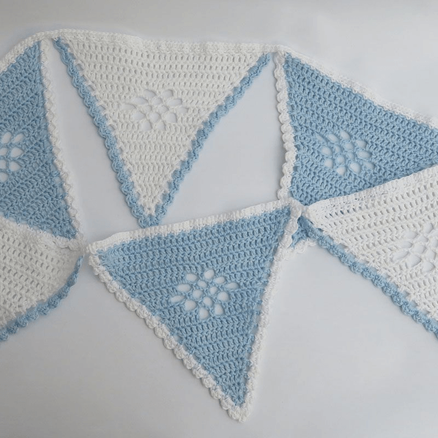 Vlaggenlijn Baby Blauw